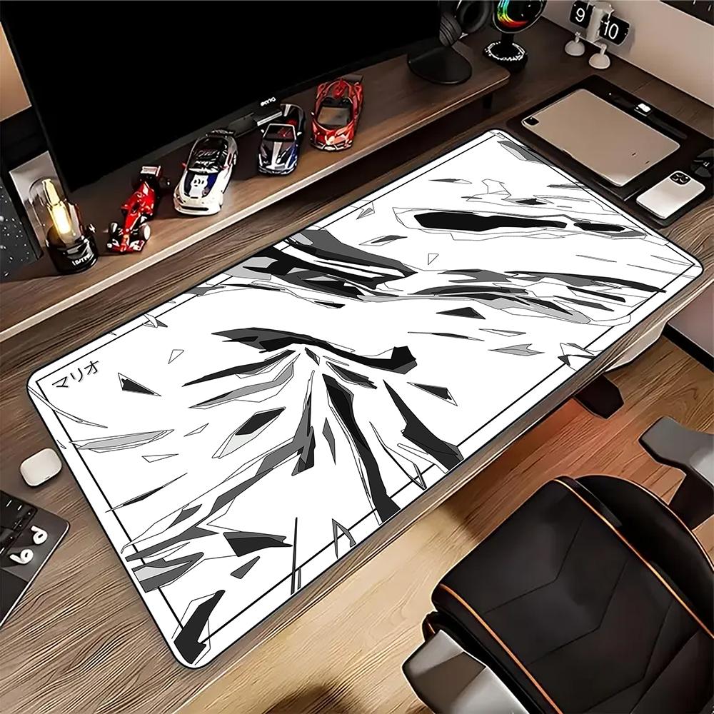 Large XXL Gaming Mousepad Art Black And White Line x x Desk Mat Anime Theme Keyboard Gamer Mouse Pad for Esports