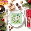 20pcs Disposable Napkins with Flowers, Birds Pattern Print for Wedding,Parties,and Daily Use for Thanksgiving Fall Christmas Table Decoration