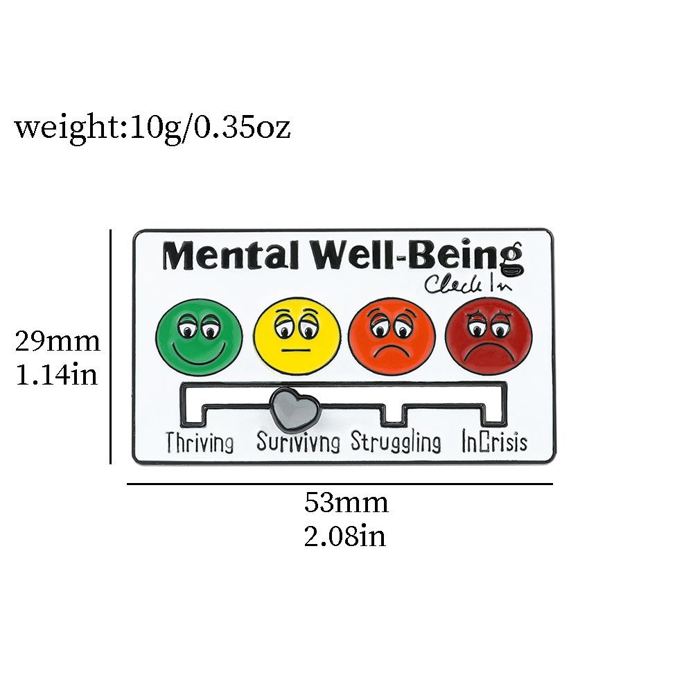 

Trendy Element Cartoon Brooch My Social Battery Moodchanging Badge StyleH