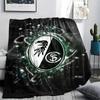 1pc SC Freiburg Print Flannel Blanket, High Quality Comfortable for All Seasons, Home Decor, Warmth and Comfort, Perfect for Christmas Gifts80