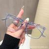 Trendy Transparent Square Frame Glasses: Fashionable, Myopia-Friendly, Anti-Blue Light
