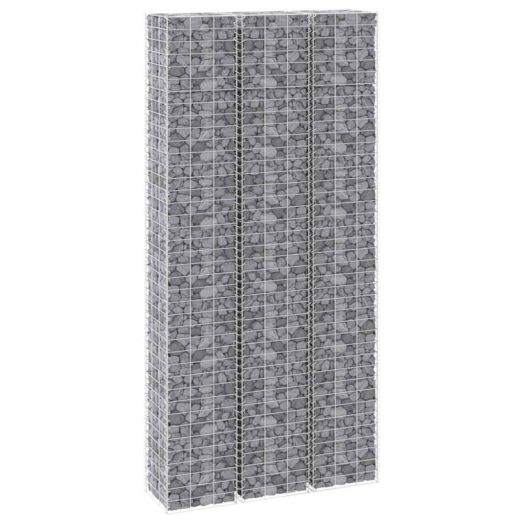Gabion Raised Beds 3 Pcs 30 X 30 X 150 Cm Iron