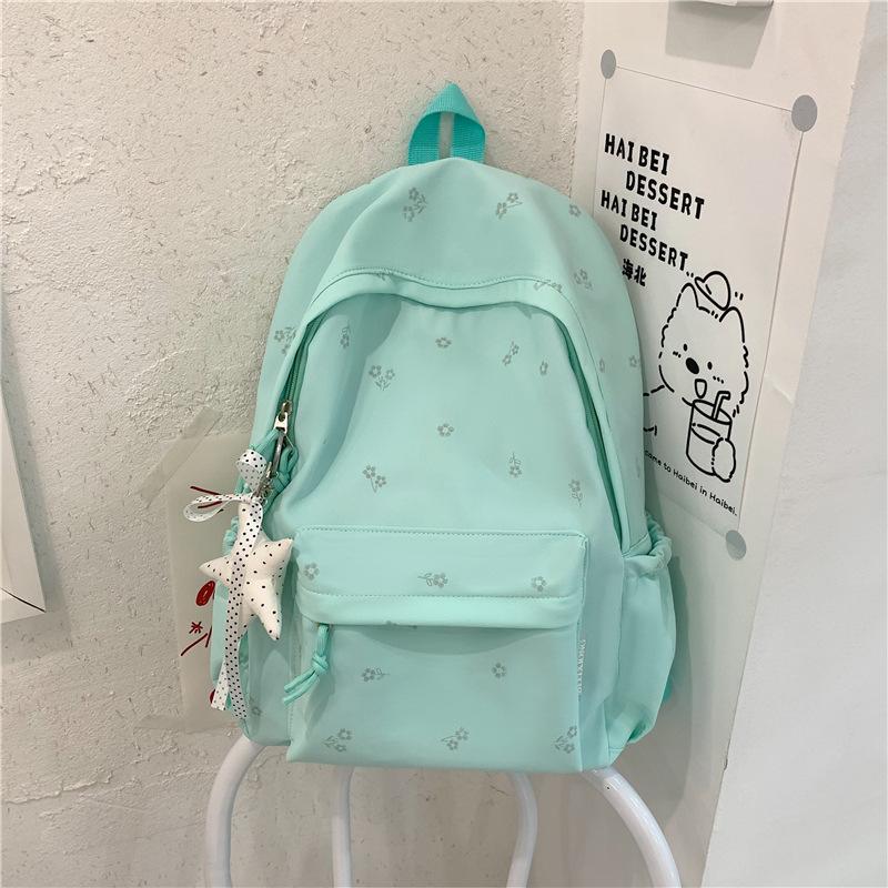 Schoolbag Refreshing Mint Backpack Simple Large-capacity Student Schoolbag New Korean Fresh and Sweet Little Girl Backpack