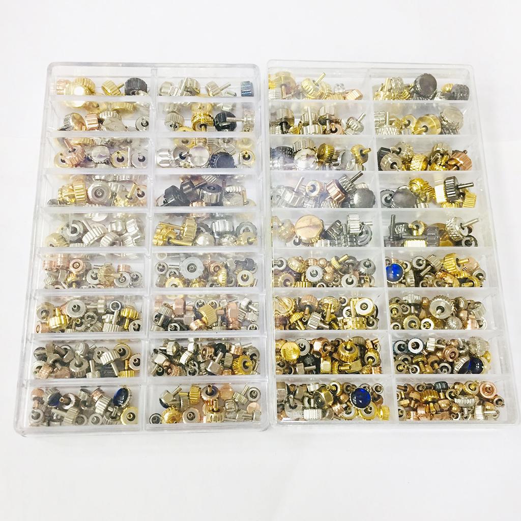 Watch Parts Set, Kit, Assorted Gold and Silver Head Lot Replacement Repair Tool Kit