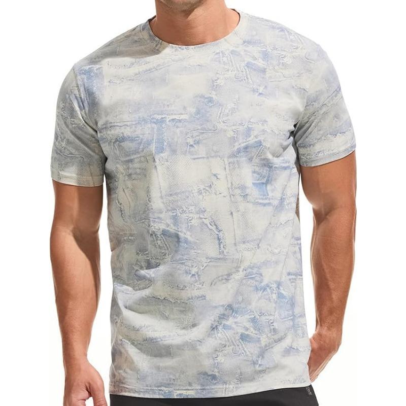 Men's 3D T-shirt Printed with Summer Short Sleeved Shirt, Fashionable Round Neck T-shirt, Plus Size Men's Clothing