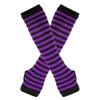 New Fashion Long Glove Arm Cover Classic Pink Black and White Striped Fingerless Elbow Gloves Warmer Knitted  Long  Wristband