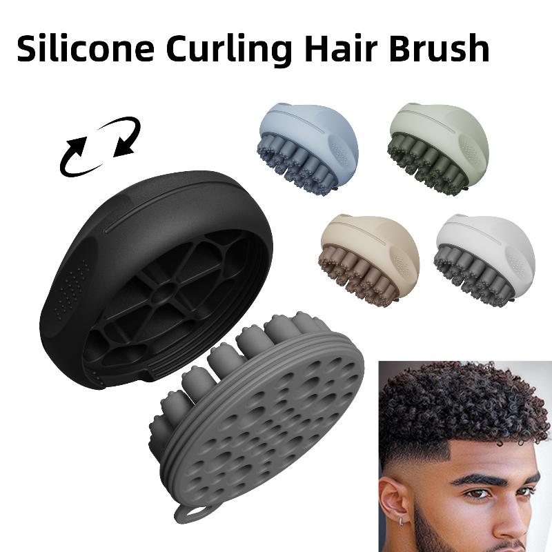 Silicone Hair Curly Twist Magic Barber Brush African Coil Wave Dread Natural Hair Brush Hair Style Tool Salon Accessories