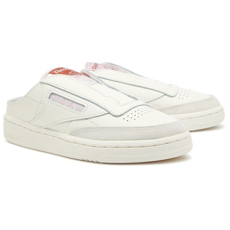 Reebok Club C Laceless Mule Chalk Women Sneakers White Baked-Earth Frost-Berry GZ5319