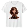 Adorable Chibi Girl Loves Her Chocolate TShirt Chocolate Lover Sweets Dessert