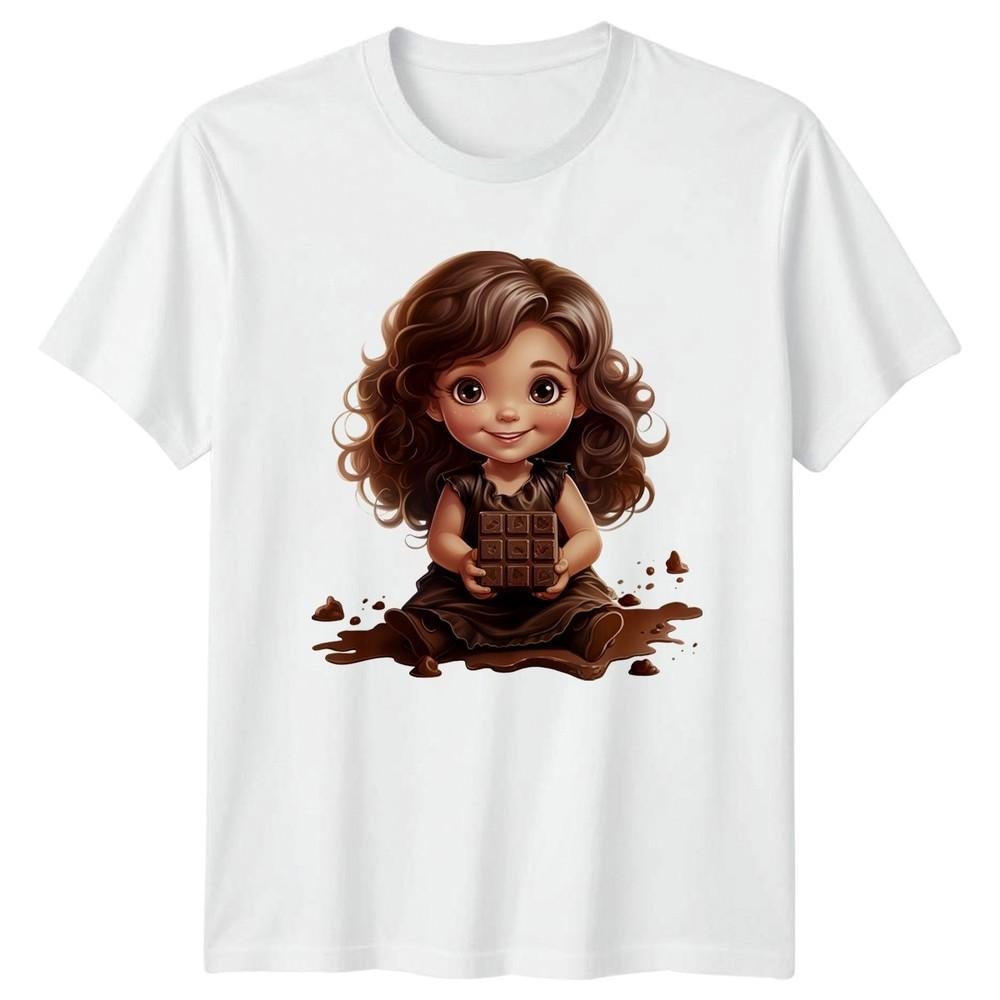 Adorable Chibi Girl Loves Her Chocolate TShirt Chocolate Lover Sweets Dessert S