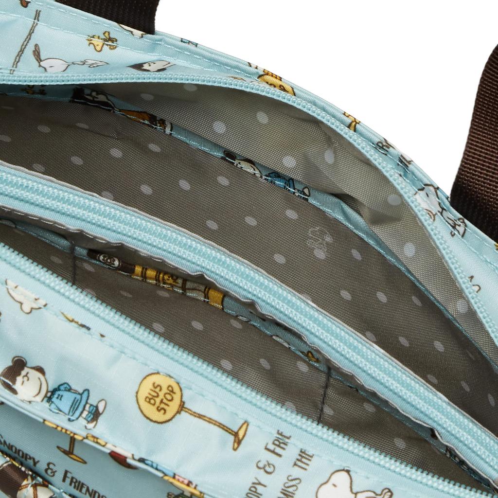 Mini toteväska i väska 6029 Snoopy miljöpåse för busshållplats blå [Sifre] 2-vägs dam,