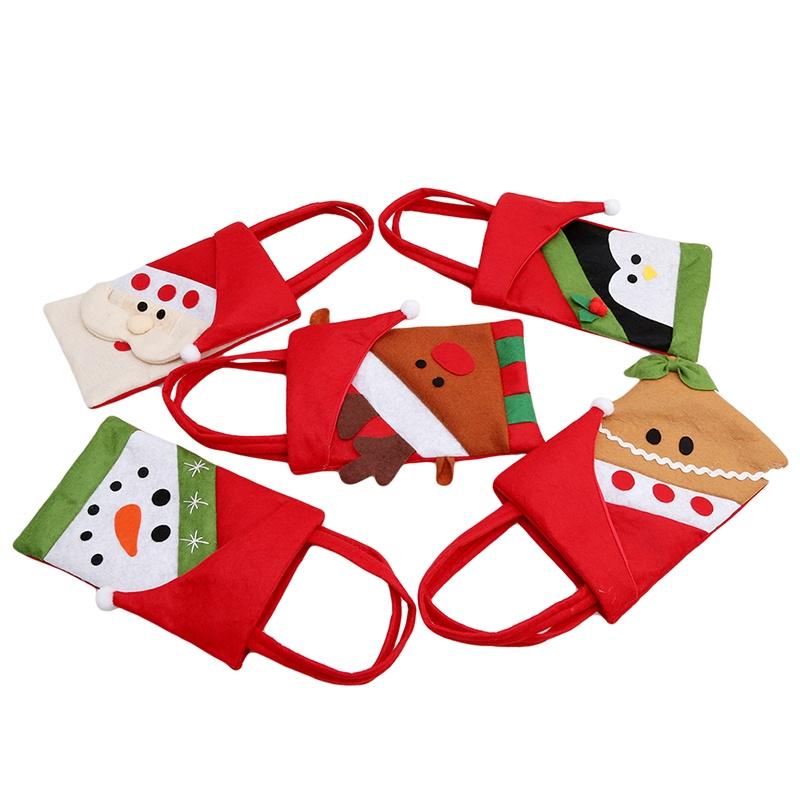 Santa Claus Snowman Elk Penguin Christmas Candy Gift Bags