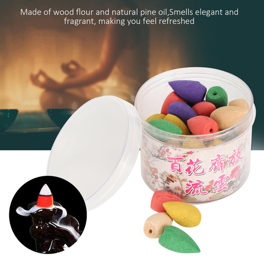 2 Box Backflow Incense Cones Waterfall Natural Scents Fragrance Indoor Air Purification6 Scents