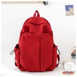 Schoolbag New Simple Men's and Women's Backpack Large Capacity Fashion School Bag Girls Junior High School Student Bag Lightweight Casual Backpack