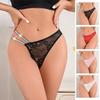 Lace Thong: Quick-Release, See-Through, Rhinestone T-Back, Low Waist, Invisible Strap