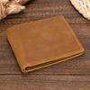 Slim Wallets Man Genuine Leather Bifld Card Holder Small Bsuiness Short Purse Vintage Fashion Dropshipping Male Wallets Thin