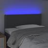 VidaXL Tête de Lit à LED Meuble de Chambre à Coucher Accessoire de Lit Simple Tête de Cadre de Lit Intérieur Gris Foncé 3121455