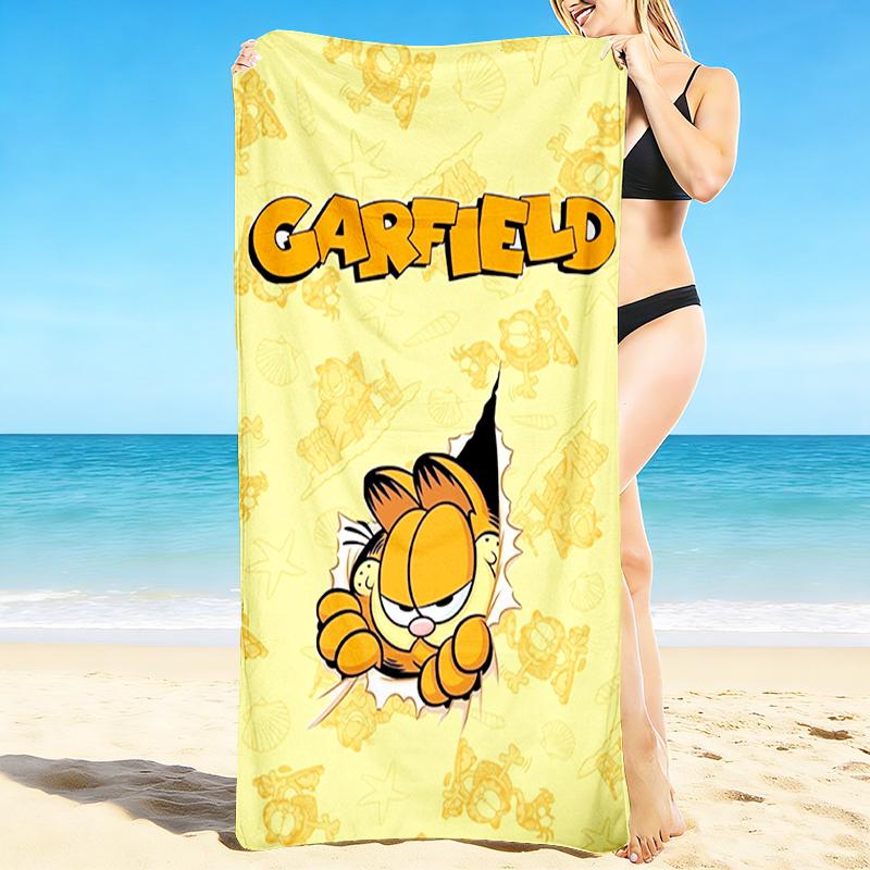 1Pc Garfield Halloween Fun Beach Towel Quick Dry Multiuse For Beach Pool Gym Yoga Home Travel Christmas Halloween Xmas Gift L1314