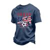 Men's Soccer Graphic Short Sleeve T-Shirt Loose Fit Casual Team Support Top