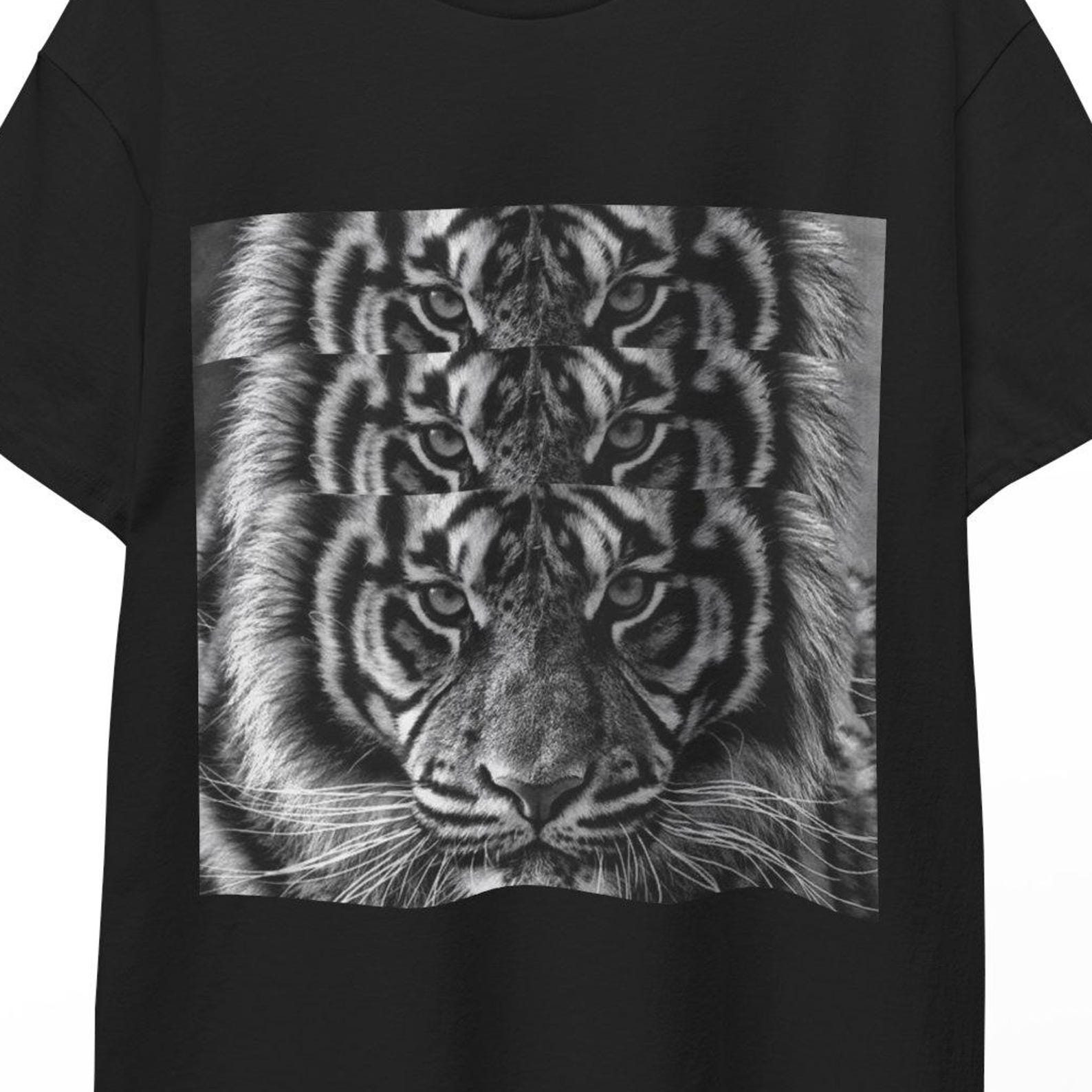 Tiger Graphic TShirt, Bold Tiger Shirt,Aesthetic Tiger Design,Streetwear Style, Jungle Wildlife Shirt,Gift for Animal Lovers,Wild Animal Tee L