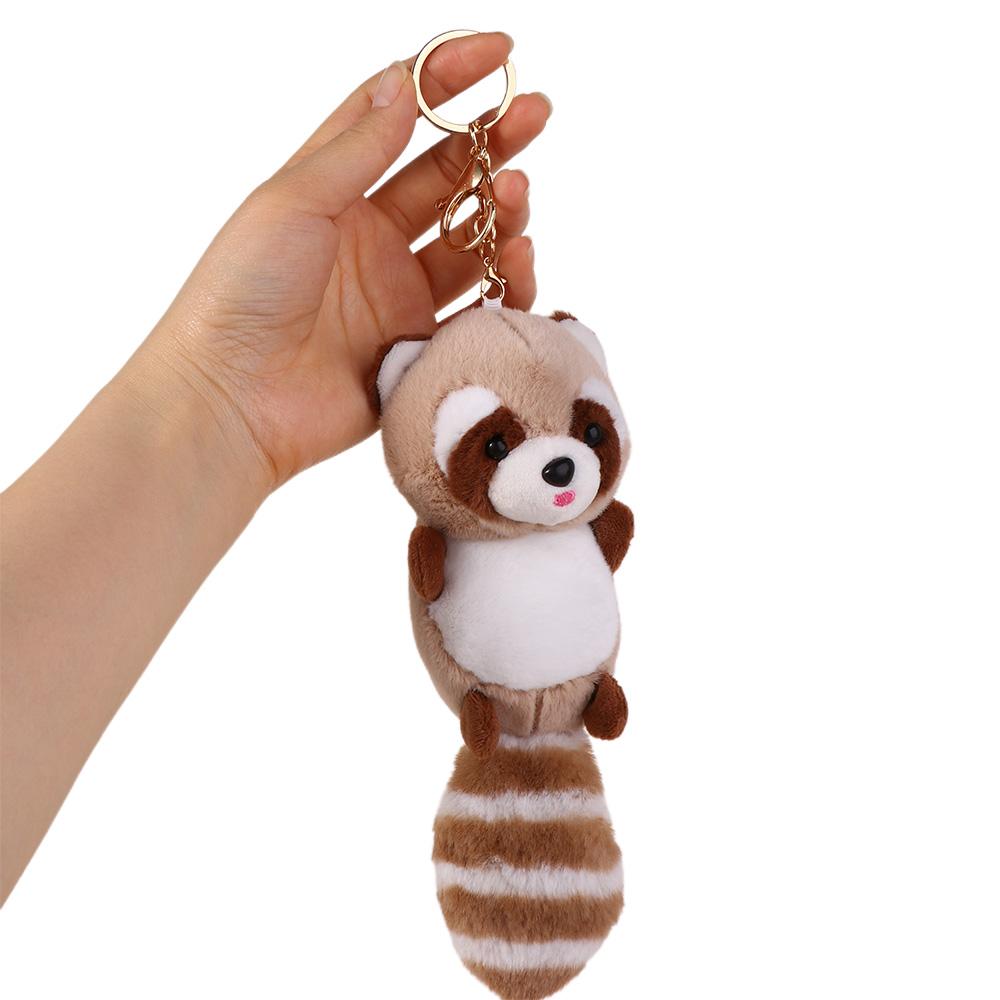 Backpack Pendant Raccoon Plush Keychain Plush Keychain Stuffed Animal Toys Raccoon Plush Pendant