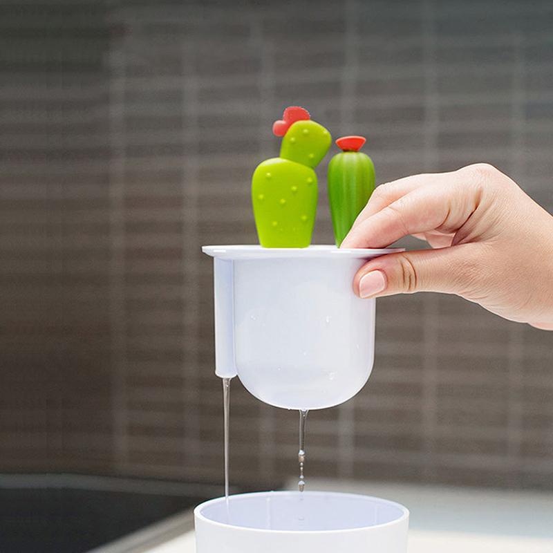 Baby Bottle Cleaning Brush Baby Pacifier Straw Scrubber Small Brush Cactus Modeling Glass Cup Washing Kitchen Cleaning Tool Set