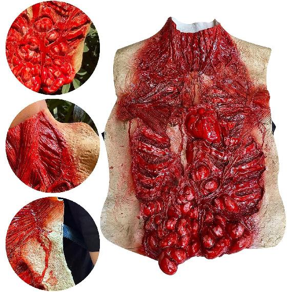Halloween Body Parts Costume Bloody Intestine Torso Chest Fake Dead Body Scary Zombie Halloween Decorations Props