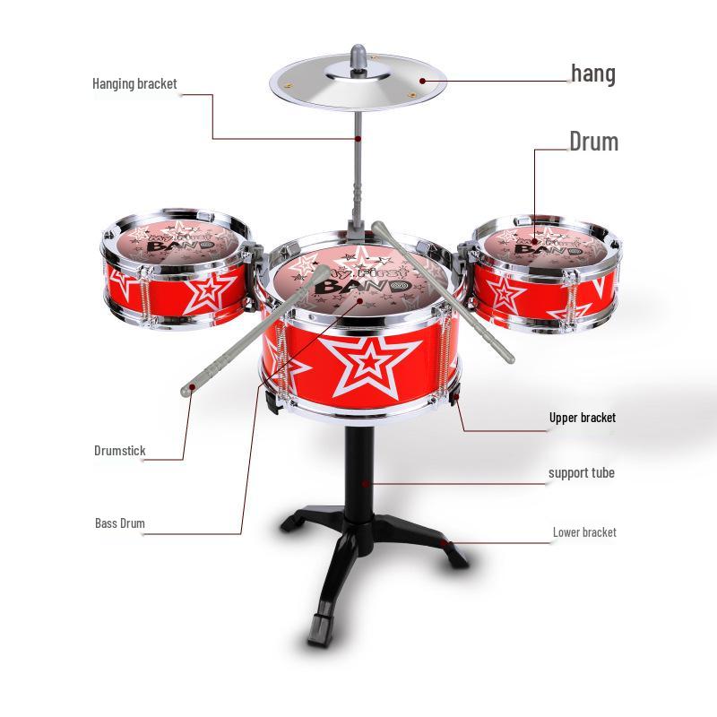 Kids' Jazz Drum Set - Beginner Percussion Instrument Toy