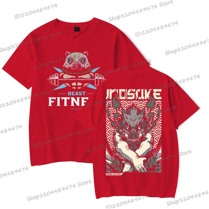 Harajuku Anime Demon Slayer Men T-shirts Hashibira Inosuke Fashion Cosplay Graphics T Shirt Short Sleeve Summer Comic Streetwear