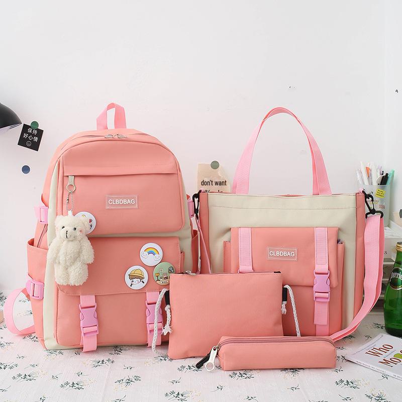 Harajuku Ulzzang Rucksack-Set im koreanischen Stil für Studenten - Wald-Serie