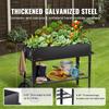Raised Garden Bed, 42.5 X 19.5 X 31.5 Inch Galvanized Metal Planter Box, Elevated Outdoor Planting Boxes with Legs, for Growing