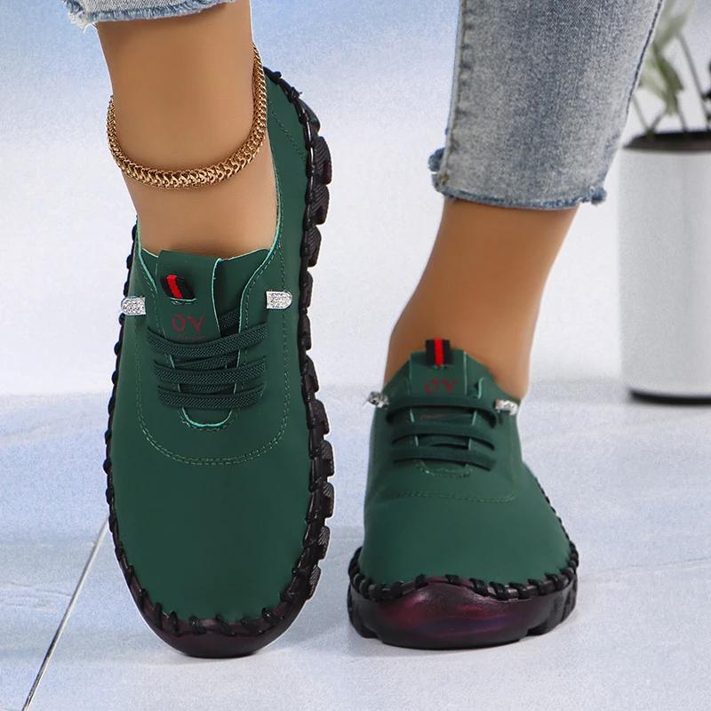 Fashion Women Comfortable Sneakers Trend Fashion Lace Up Anti-slip Designer Shoes for Women Outdoor Sneakers Women New Zapatos De Mujer