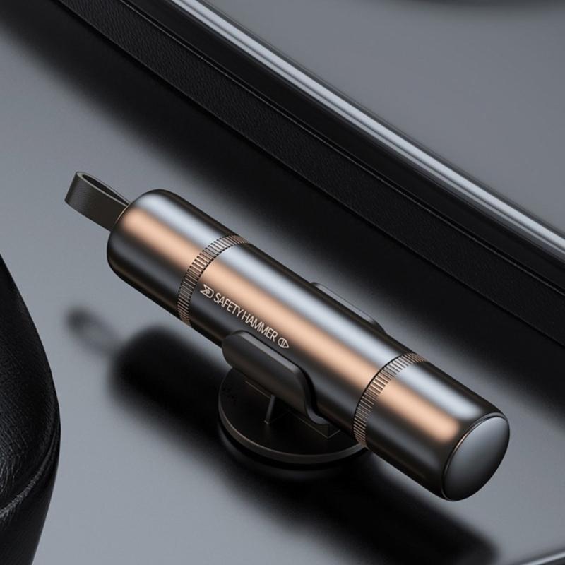 Safety Hammer Multifunctional Rescuing Hammer Car Hammer with Belt Cutter Vehicle Escape Tool Car Window Breaker