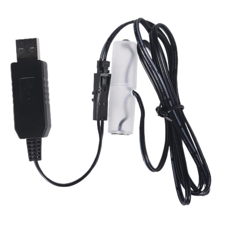 USB To AA Battery Eliminator Cable Replace 1-4x 1.5V AA Battery for Beard Trimmer Toothbrush Make-up Mirror Gameboy