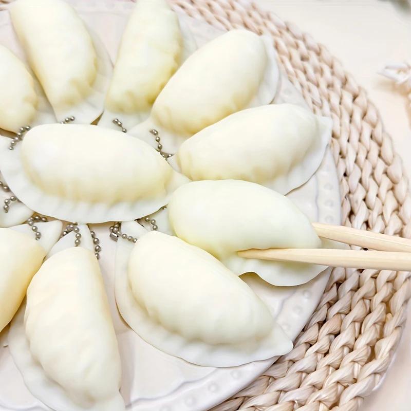 Simulation Dumpling Squishy Toys Stress Relief Ball Slow Rising Sensory Squeeze Fidget Toy For Adults Kids Gift Classroom Prizes