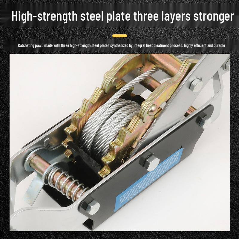 Manuelle Multifunktions-Doppelhaken-Plattenabzieher: 124-Ton Draht- & Seilspanner