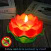 LED Lotus Candles Battery Operated Flameless LED Buddha Lotus Flower Light Creative Simulation Lotus Night Light Home Decoration