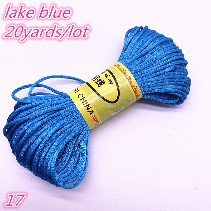 20yards/lot 1.5mm Chinese Knot Line Cord Silk Satin Cord Nylon Cord DIY String Necklace Bracelets Cord