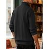 Men S Casual Vintage Half Zip Knit Sweater Loose Fit Long Sleeve Pullover