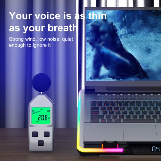 Laptop Radiator Cooler Stand Digital Display Height Adjustable Low Noise Portable Notebook Stand Gaming Laptop Cooling Pad