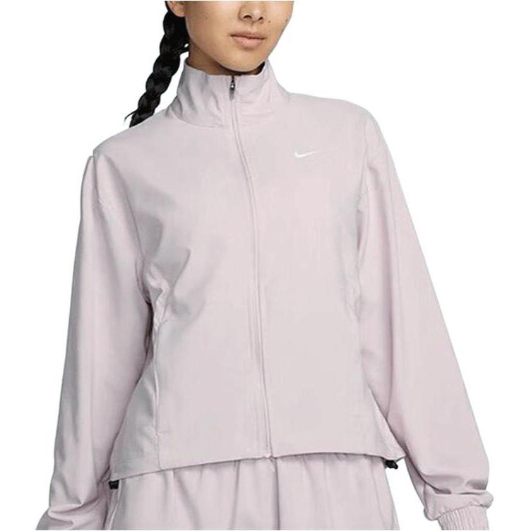 Nike Solid Color Zip-Up Hoodie Jacket Women Jackets Pink FB5016-019