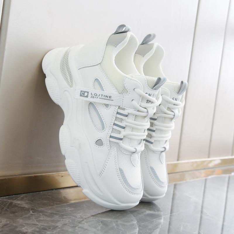 Stepping On Shit Feels Soft Sole Heightening Little White Shoes Women's 2025 New Versatile Board Shoes Non-slip Thick-soled Casual Sports Shoes