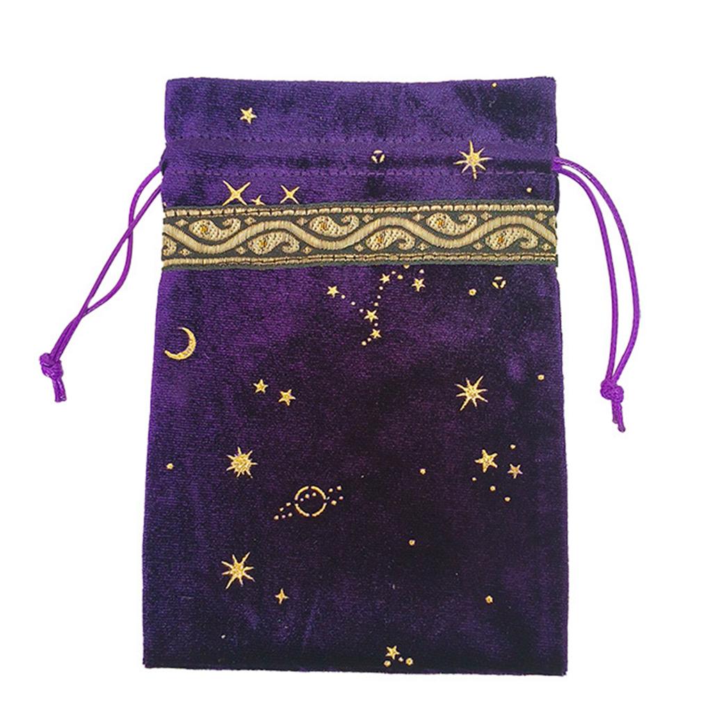 Velvets Tarot Rune Bag Dices Drawstrings Bag Jewelry Pouches Organizers Hand Gift Bag for Storing Board Game Card