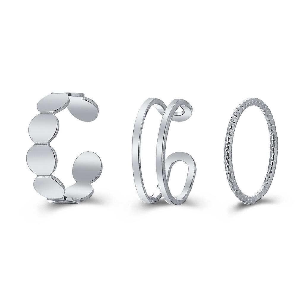 European Hip Hop Style Wide Band Open Ring – Chain Joint Tail Ring for Index Finger