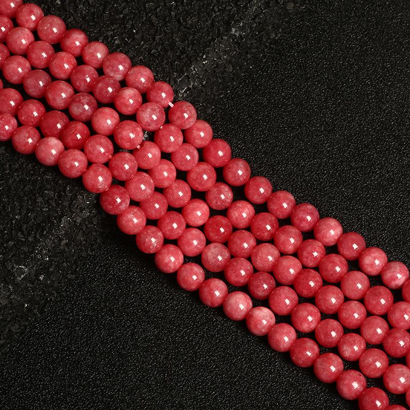 

Optimized Rhodochrosite Round Beads - DIY Jewelry Accessories: Loose Beads for Creative Designs 6mm (Approx. 63 beads)