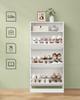 VASAGLE Shoe Cabinet with 3 Hinged Doors, Shoe Rack, Open Compartment, Adjustable Divider, 14 to 18 Pairs, for Small Entrance, 24 x 60 x 139 cm
