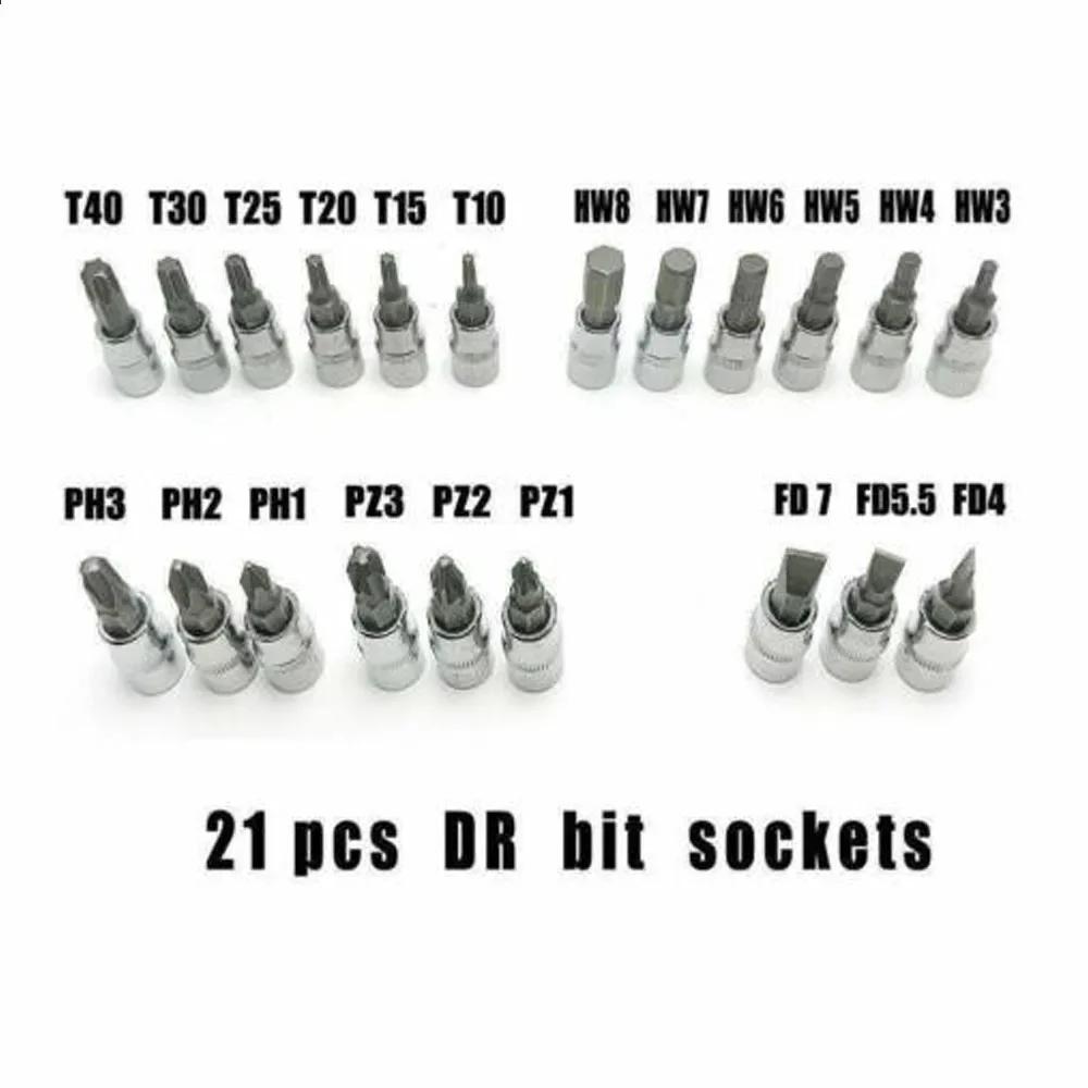 46dílná sada nástrčných klíčů 1/4 palce, sada ráčnových klíčů do auta, sada nástrčných klíčů s bity, metrická sada mechaniků, autopříslušenství