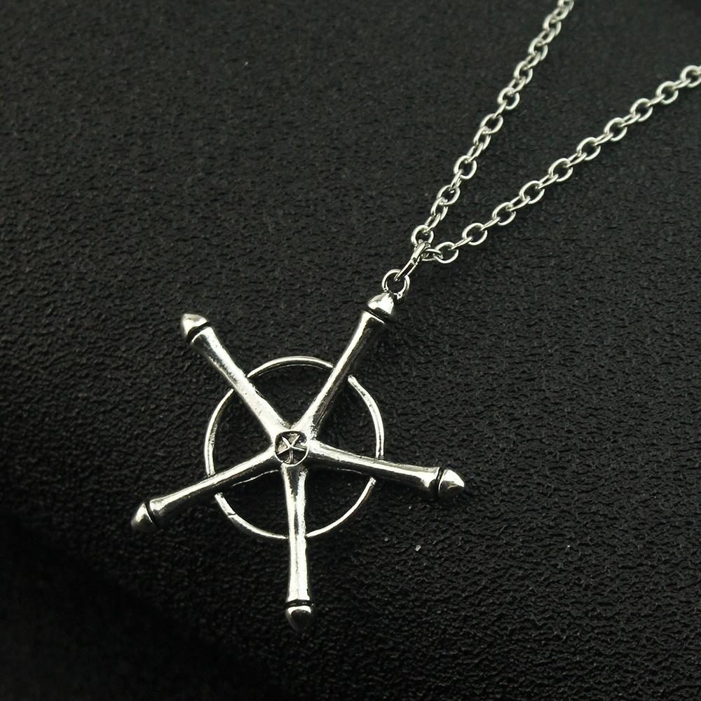 Anime Bleach Halsband Quincy Ishida Uryuu Cosplay Ginrei Gojiaku Amulet Alloy Choker Chain Nyckelring Hänge Smycken Presenter