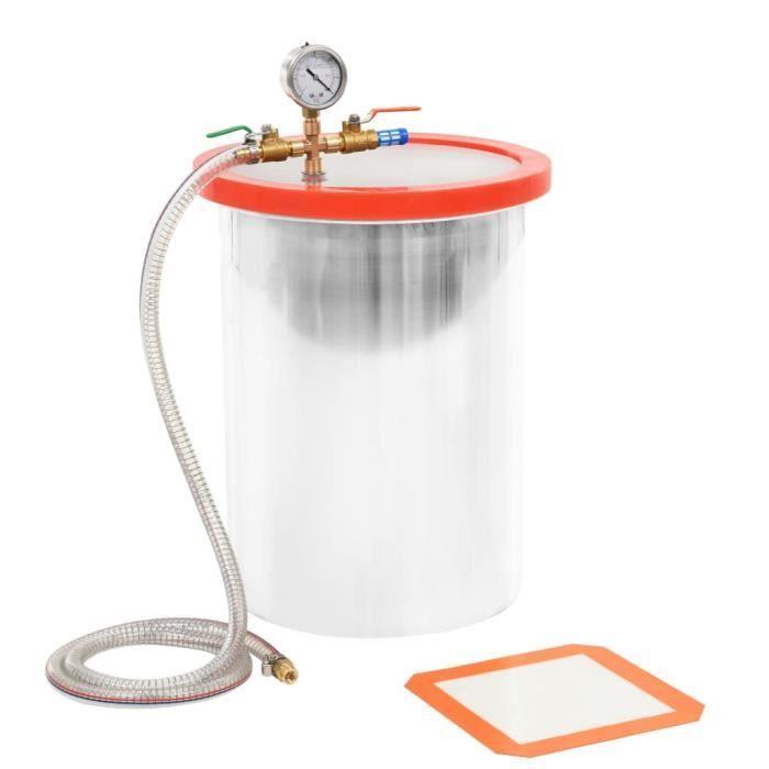 Chambre sous vide - vidaXL - 22,7 L - Acier inoxydable - Couvercle acrylique - Électrique