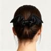 1pc Black Bat Wing Hair Tie Halloween Party Hair Accessory Bat Bow Scrunchie Women's Holiday Hair Accessory
